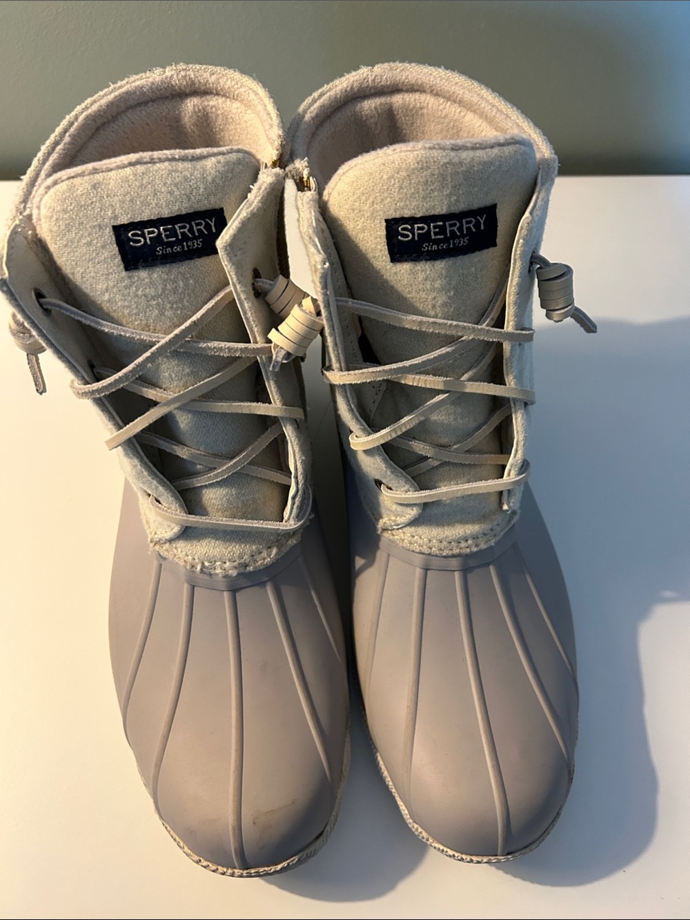Sperry Boots - Saltwater Wool Ivory